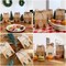 Wrapables Christmas DIY Advent Calendar Countdown Gingerbread House Gift Boxes with Gift Tags for Cookies, Candies, Treats (Set of 20)